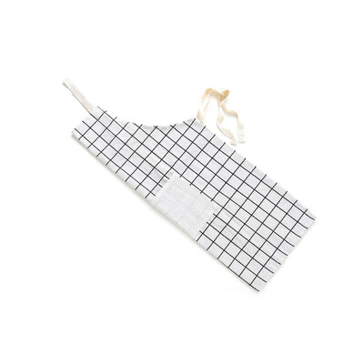 

Nordic Cotton Fabric Apron Adjustable Unisex Soft And Comfortable oil-Proof Easy To Clean Home Overalls Bakery Half-length Apron