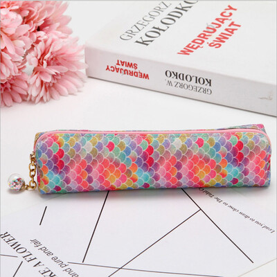

Fashion sequin laser pencil case with Diamond Colorful Bright stationery pouch