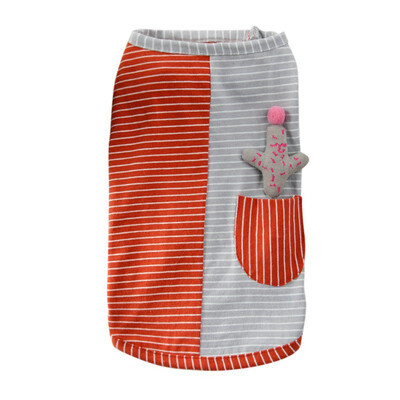

Pet Spring Summer Costume Dogs Breathable Cotton Sleeveless Stripes T-shirt