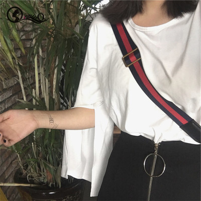 

Chic Women Tops Solid Color Slit T-shirt Korean Style Loose Casual Round Neck Long-sleeved Tops Tee