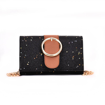 

NovelTeez 2018 new Korean version of the tide sequins wild small square bag fashion chain shoulder slung handbag