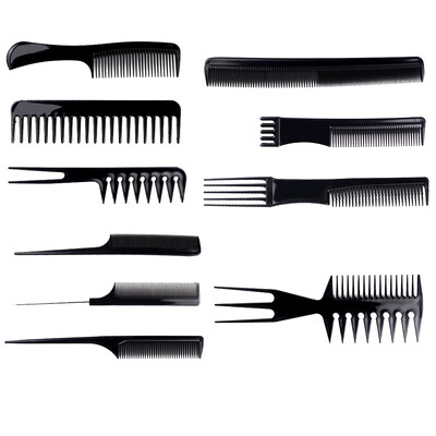 

10pcsset Styling Comb Home Salon Barber Shop Wide Tooth Comb Kit Women Men Hairstyle Beauty Tool