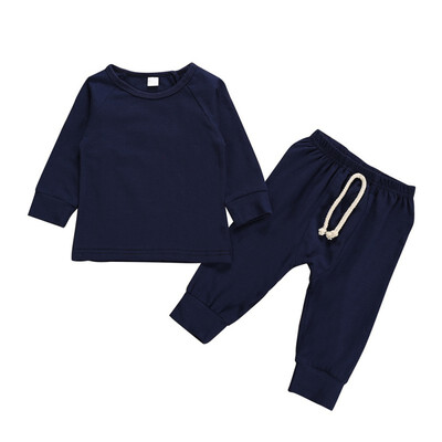 

2pcs Toddler Baby Girls Clothes Autumn Winter Baby Boys Clothes Tos T-shirt Long Pants Outfits Kids Baby Boy Set Clothing