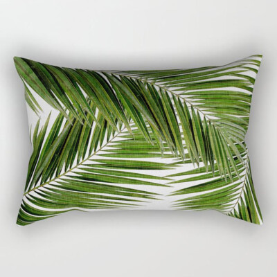 

Tropical Palm Leaves Printing Sofa Pillowcase Rectangle Cushion Cover Home Decor