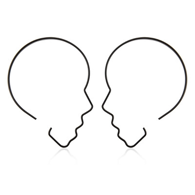

Face Cutout Drop Earrings Sexy Ear Studs Gold Party Funky Dangle