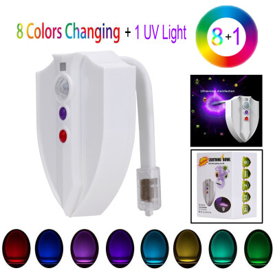 

〖Follure〗8 Colors Toilet Night Light Very Bright UV Germicidal Motion Activated RGB Lamp