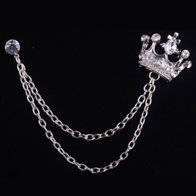 

New Design Women Ladies Fashion Elegant Crystal Crown Brooch