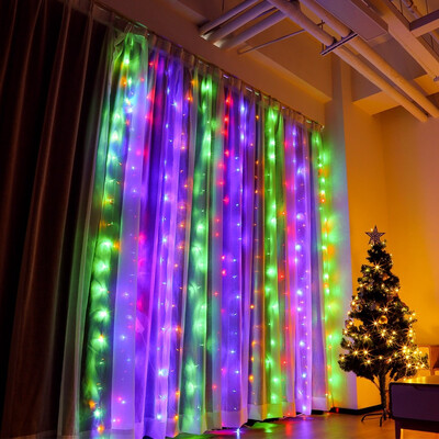 

3 x 3m 304 LEDs Window Curtain String Light for Wedding Christmas Decor