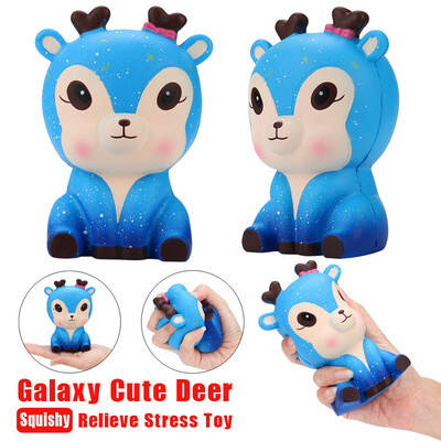 

YIWULA125cm Galaxy Deer Cream Scented Squishy Slow Rising Squeeze Strap Kids Toy Gift