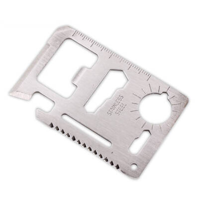 

Multi-Purpose 11-in-1 Stainless Steel Survival Cutter Tool Outdoor Travel Camping Climing Emergency Card Pocket Cutter