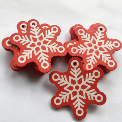 

10Pcs\Set Home Accessories Small Pendant Christmas Wood Chip Tree Ornaments Xmas Hanging Pendant Decoration Gifts