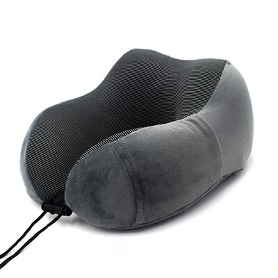 

New U-Shape Travel Pillow Memory Foam Neck Pillows Relieve Pressure Headrest With Storage Bag