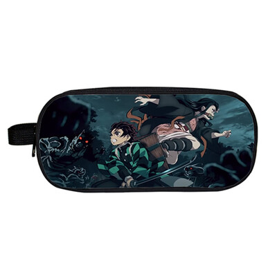 

Demon Slayer Kimetsu No Yaiba Backpack Anime School Pen Bag Pencil Case For Teen Boys Girls Students