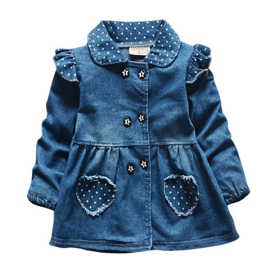 

Autumn Jeans Dresses Costume Kids Baby Girls Denim Dress Clothes