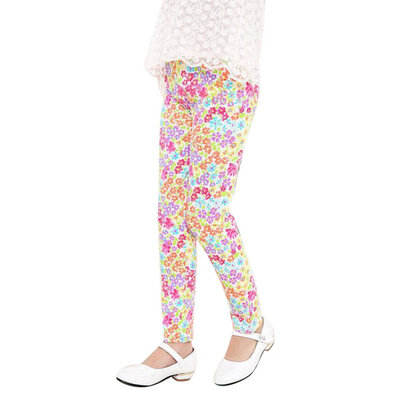 

Fashion Spring Summer Girls Leggings Casual Fashion Vintage Flower Kids Legging Elastic Waist Childrens Girls Pants 8-14 Year
