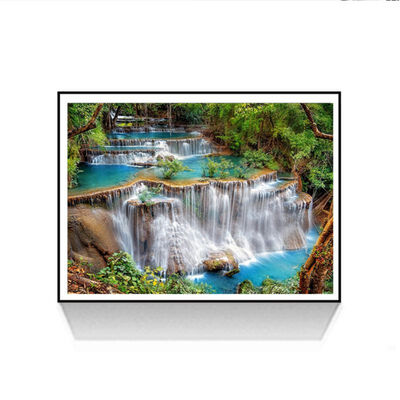 

5D DIY Diamond Embroidery Painting Round Drill "Waterfall Landscape" Cross Stitch Full Round Rhinestones Home Decoration Gift