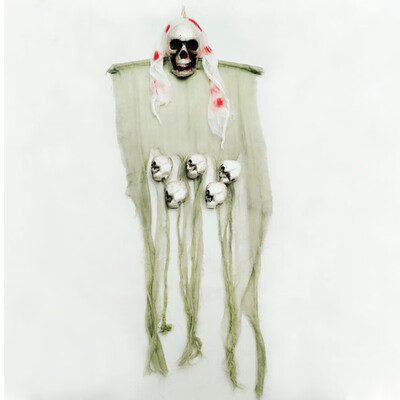 

New Hot Halloween Hanging Hanging Skull Head Ghost Haunted House Escape Horror Halloween Decorations Skull Hanging
