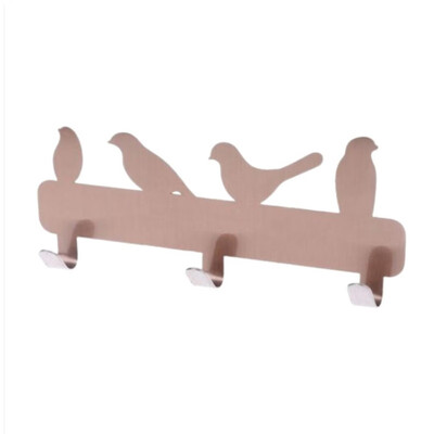 

Bird Shaped Refrigerator 3 Row Hooks Stainless Steel Wall Hanging Clothes Bag Key Hanging Wall Hanger Key Home Decor