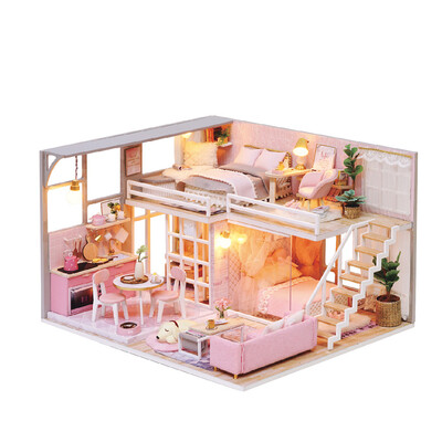 

Tailored 3D Wooden Dollhouse Teenage Style DIY Miniature Model Christmas Gifts Toys