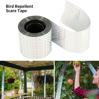 

Willstar Double-sided Reflective Scare Bird Tape Bird Repellent Scare Tape for Home Garden&Farm