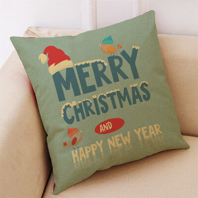 

Tailored New Christmas Cotton Linen Pillow Case Sofa Cushion Cover Home Decor