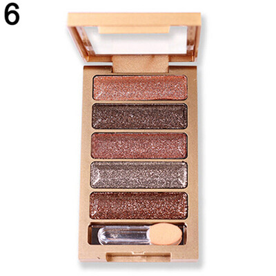 

5 Colors Eyeshadow Palette Super Flash Diamond Eye Shadow Cosmetic with Brush