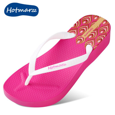 

hotmarzz wedge flip-flops ladies high-heeled beach slippers