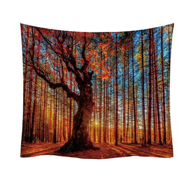 

Toponeto Fashion Tapestry Green Leaf Pattern Fresh Style Decorative Tapestry Home Decor