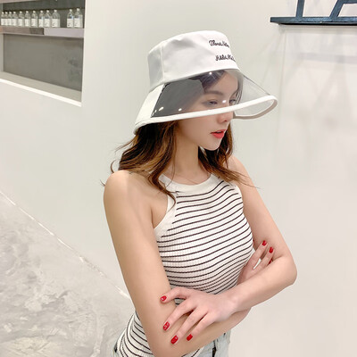 

Transparent Hat Womens summer Korean version take all kinds of Yuansu plastic net red fishermans hat sunscreen Sun Beach Hat