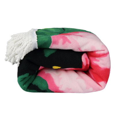 

American Flag Printing Round Beach Towel Living Home Soft Towel Outdoor Travel Keep Warm Beach Towel