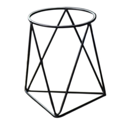 

Nordic Geometric Wrought Iron Flower Pot Simple Juicy Iron Frame Cactus Flower Pot Ceramic Pot Green Drill