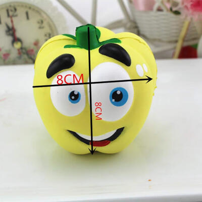

UpperX Squishies kawaii pepper smile slowly rising charm soft toy anti-pressure squeeze mini Squishy toy pressure relief toy