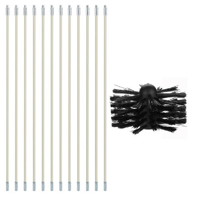 

Chimney Boiler Nylon Brush Dryer Duct Cleaning Tool Kit for Household&Industrial Use