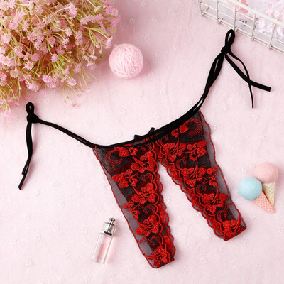 

Sexy Panties For Women Embroidery Lace Transparent Sexy Hollow Out Thongs Erotic Lingerie Sexy Underwear Low Rise Femme