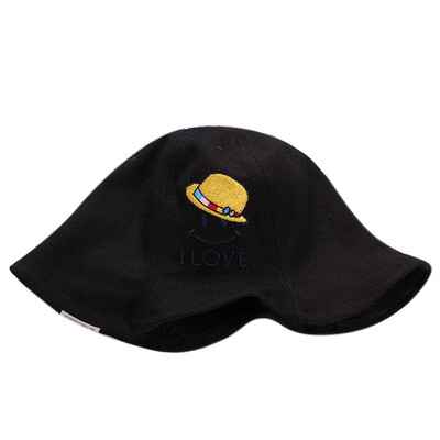 

Summer Kids Girls Boys Cotton Sun Hat Bucket Sunscreen Outdoor Beach Cap Cartoon Casual Hat UV Protection Casual Cap