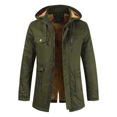 

Toponeto Mens Winter Zipped Warm Tracksuit Casual Solid Long Sleeve Outwear Coat