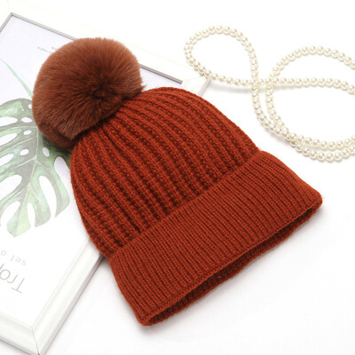 

Tailored Fashion Womens Winter Collar Plus Wild Thick knit Warm Hat