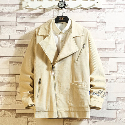 

Gobestart New Style For Men In Autumn Winter Fashion Corduroy Pure Long Sleeve Coat