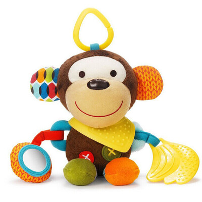 

Tailored Cartoon Animal Plush Baby Kids Car Rattle Multicolor Bed Hanging Toy MN