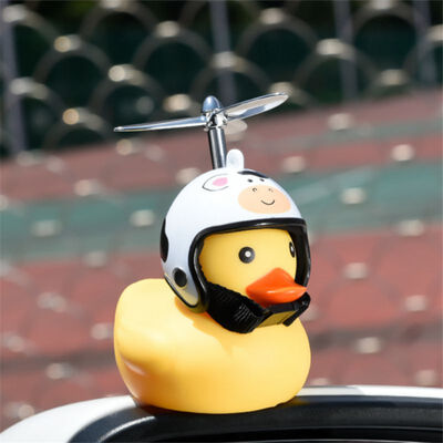 

New Arrival Cartoon Yellow Silica Gel Little Duck Shape Car Decoration 12 Zodiac Duck Head Car Accessories