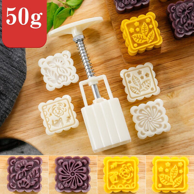 

1 Set New 3D Flower Leaves Mooncake Mold Diy Hand Pressure Mould Mooncake Cakes Decoration Mold