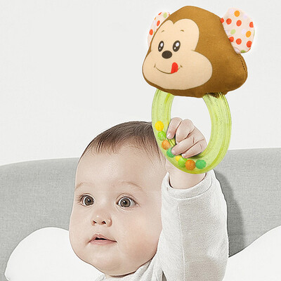 

Tailored Baby Cartoon PlushRing Bell Newborn Hand Grasp Toys Soft Mobile Infant Crib Doll