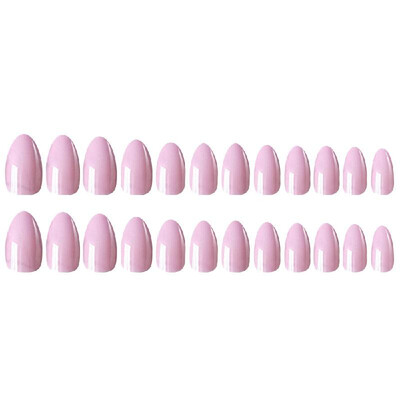 

Fake Nails Tips 24pcs 12 Different Size Natural Short False Nails Tips Full Cover Acrylic Artificial Nails for Nail Salons & DIY N