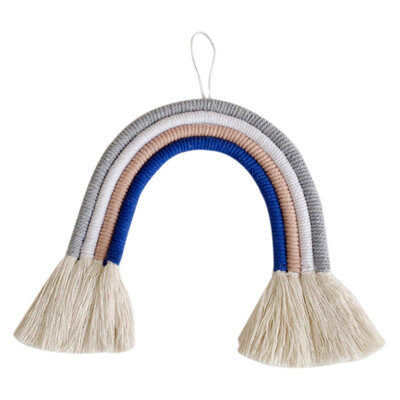 

4pcsset Wall Hanging Decoration Rainbow Handmade Woven Cotton Room Ornament Home Decor