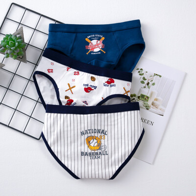

3PCS Casual Baby Boy Underpants Cute Cartoon Printing Panties Children Elastic Band Underpants Kids Briefs Wears 3-14Y