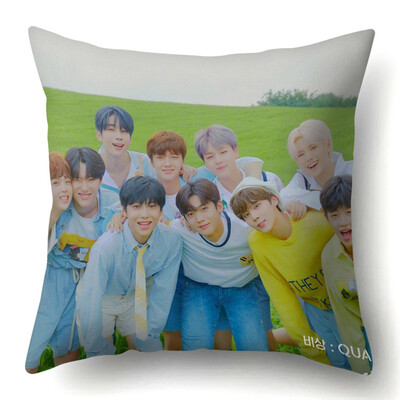 

redCherry ProduceX101 X1 XONE Album QUANTUM LEAP Square Throw Pillow Case Cushion Cover 18x18 inch