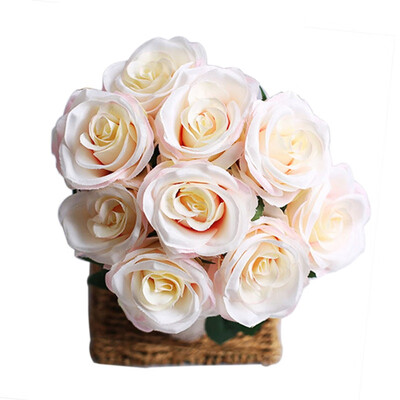 

6 Head Simulation Rose Artificial Flower Head Handwork DIY Little Bud Wedding Decorated Wall Flower Arrangement home decor