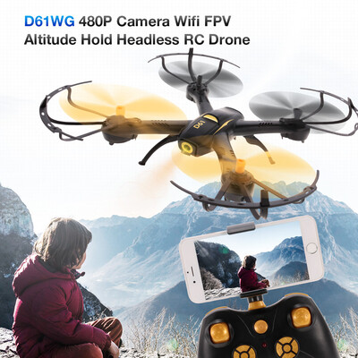 

YIDAJIA D61WG 480P Camera Wifi FPV Altitude Hold Headless RC Quadcopter Drone