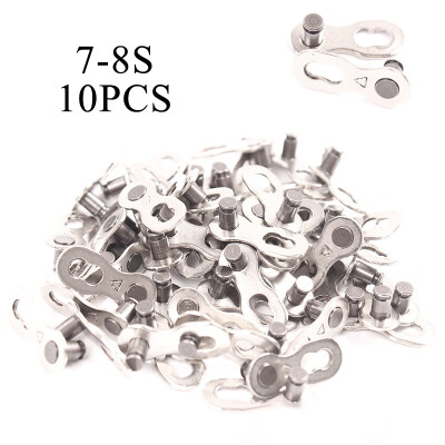 

10Pcsset Stainless Steel Bike Chain Master Link Joint Connector 6-11 Speed