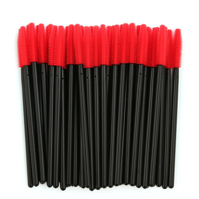 

50 Pcs One-Off Disposable Eyelash Brush Mascara Makeup Applicator Wand Makeup Brushes Silica Gel Professional Make Up Brushes W1